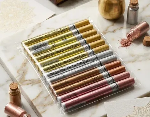 Deco Marker Sse/ pkt 6 pcs gold 2 silver 2 rose gold 2 copper