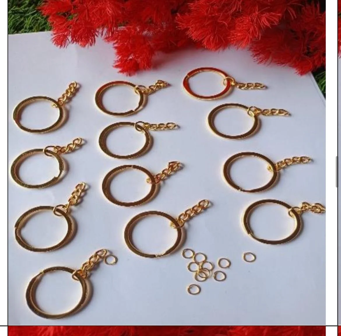 Keychain Ring Gold SILVER NA/ Min.Qty -12 Pcs