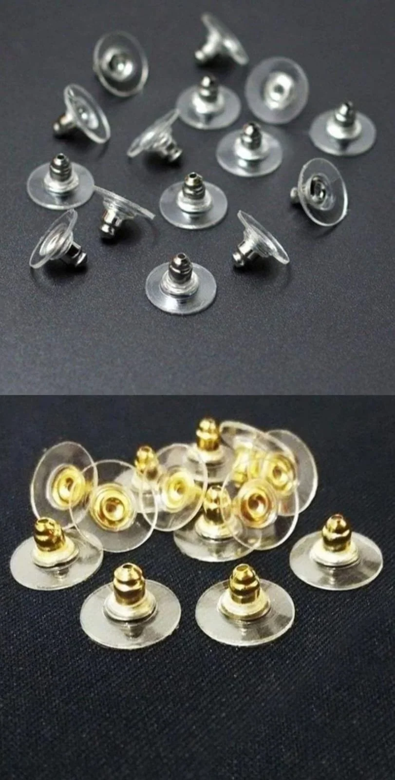 Earing Button 5000 pcs pkt gold and silver