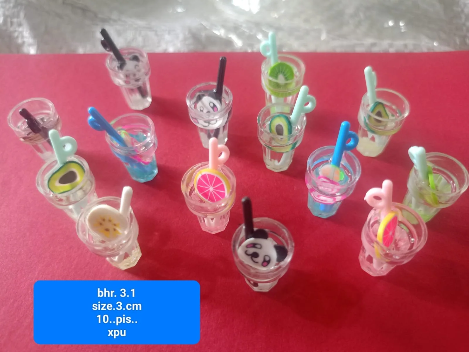 Mini drink bottle 10 pcs xut. min qty 12 pkt