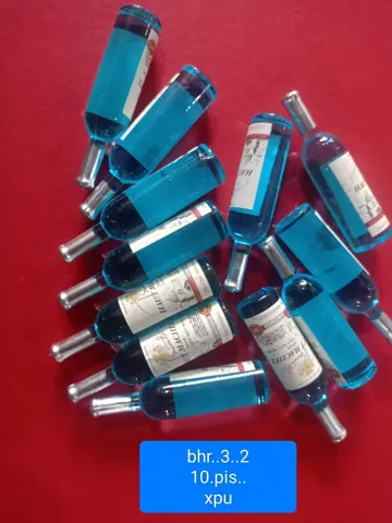 Mini blue bottle chars 10 pcs
