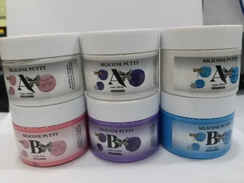 silicone putty 2 pcs set 60 gram each bottle 3 colours