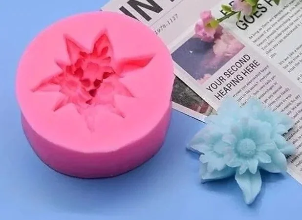 3 pcs mini flower pink mould
