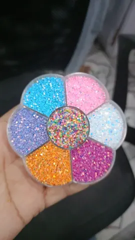 Mix round glitter dabbi 7 colour combo