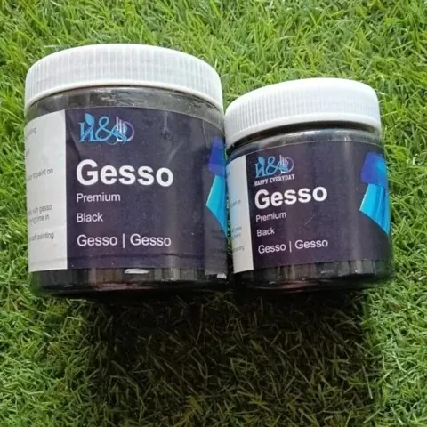gesso 100 gm black white